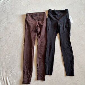 Lululemon sz 6 fast and free 28” NEW bundle Black and Brown